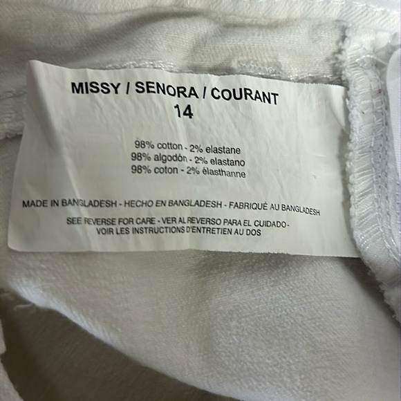 Gloria Vanderbilt All-around Slimming Effect stretch pants size 14 white capris - Picture 8 of 10